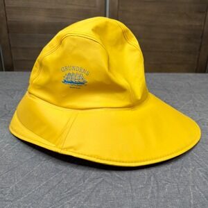 Grundens Rain Hat Unisex Small Sandhamn 21 Sou'wester Yellow Waterproof PVC